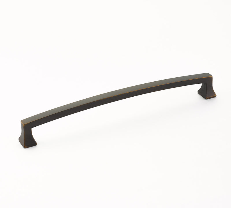 Schaub Menlo Park, Arched Pull, Ancient Bronze, 8" cc