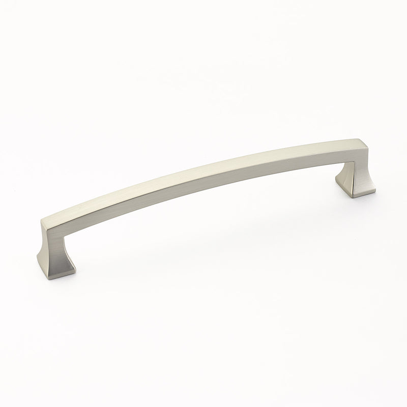 Schaub Menlo Park, Arched Pull, Satin Nickel, 6" cc