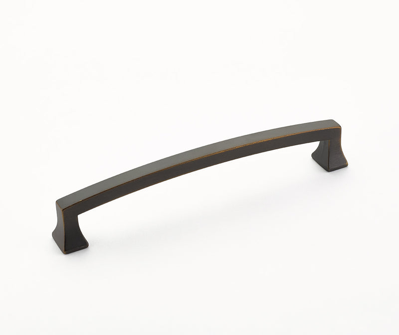 Schaub Menlo Park, Arched Pull, Ancient Bronze, 6" cc