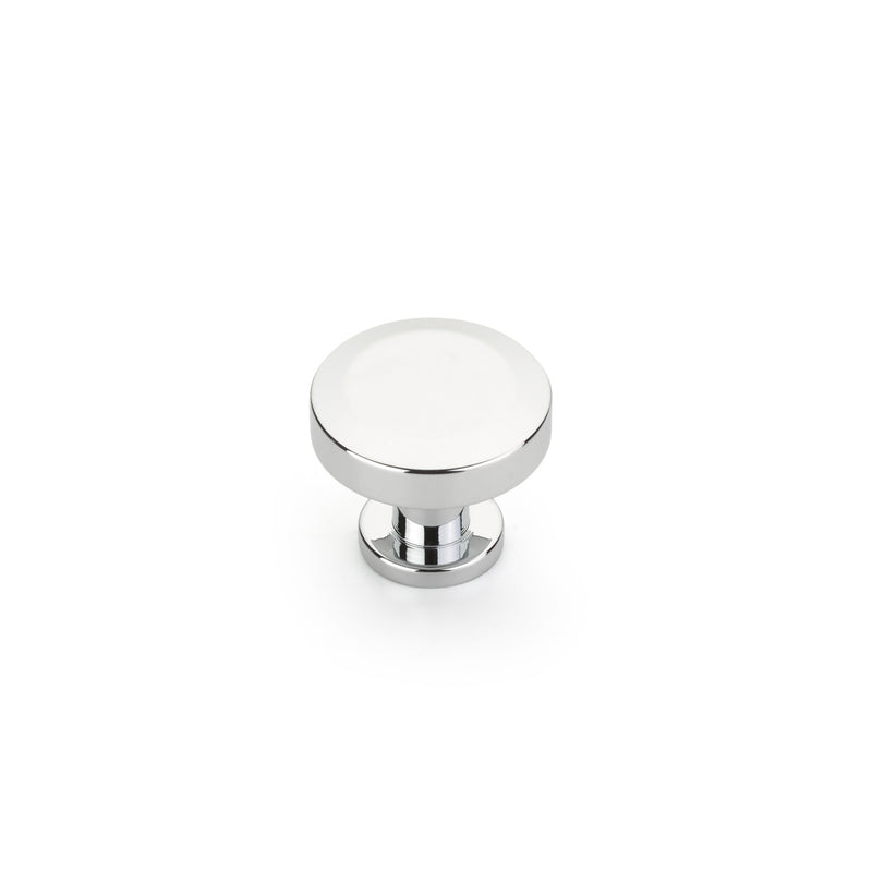 Schaub Heathrow Round Knob, Polished Chrome, 1-1/4"