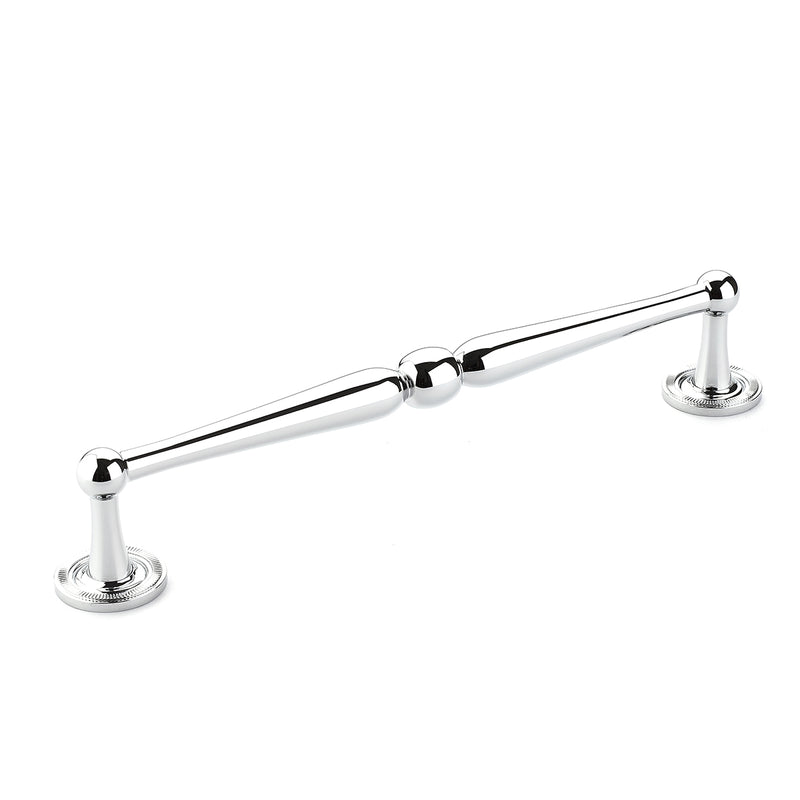 Schaub Atherton, Pull, 8" cc with knurled footplate, Polished Chrome