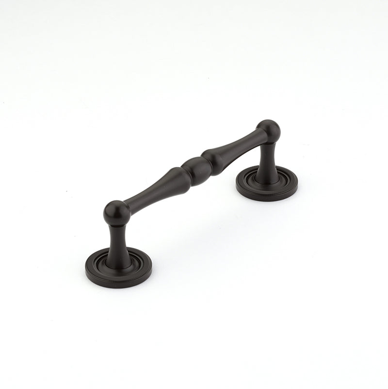 Schaub Atherton, Pull, 4" cc with plain footplate, Oil Rubbed Bronze