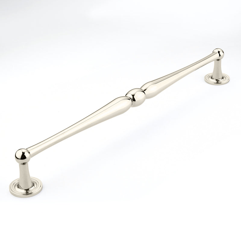 Schaub Atherton, Appliance Pull, 15" cc with plain footplate, Polished Nickel