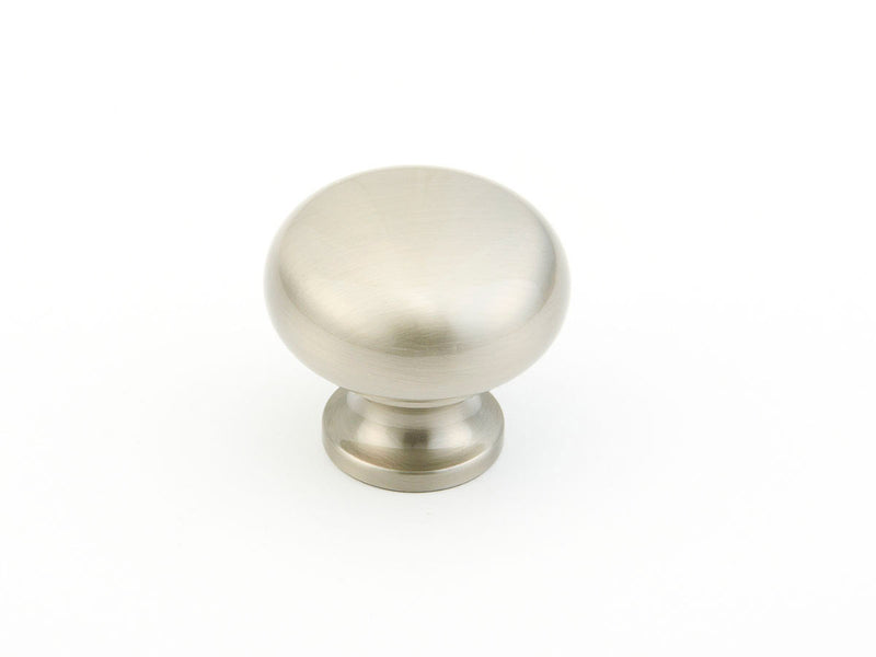 Schaub Traditional / Country, Round Knob, Satin Nickel, 1-1/4" dia