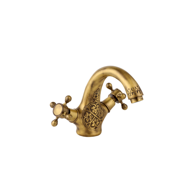 Vista D'oro Keb Patterned Basin Tap without Crystal - Hentell