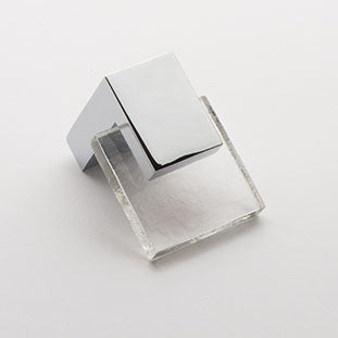 Affinity knob clear with polished chrome base
