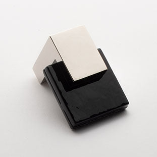 Affinity knob black with polished nickel base