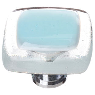 Reflective light aqua knob