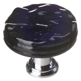 Glacier black round knob