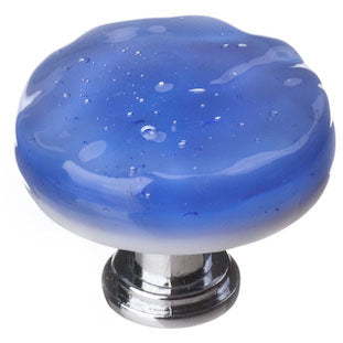 Glacier sky blue round knob