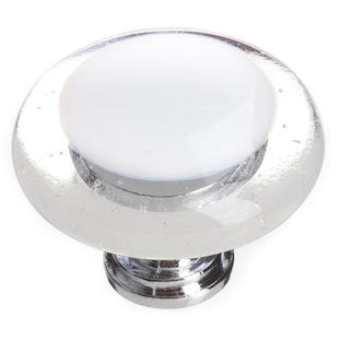 Reflective white round knob