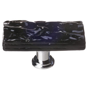 Skinny Glacier black long knob