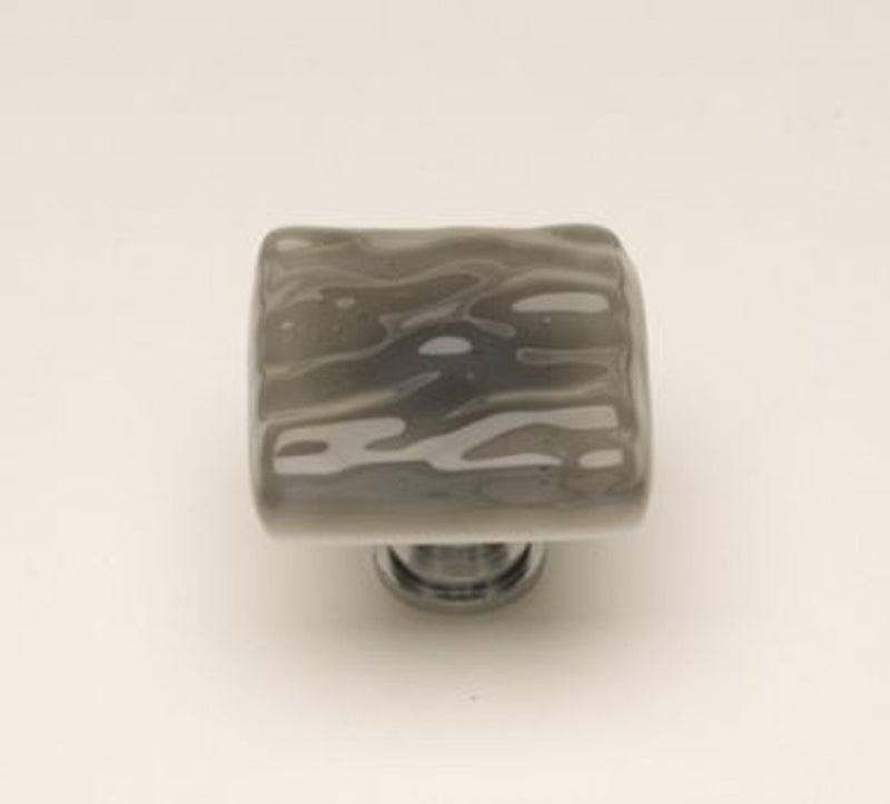 Glacier light silver gray knob