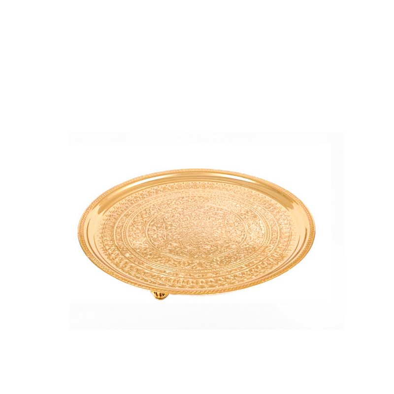 Vista D'oro 422 Patterned, Round Tray - Hentell