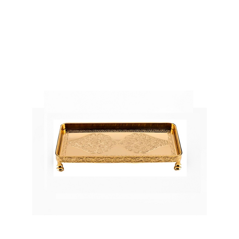 Vista D'oro 407 Patterned, Framed and Footed Tray - Hentell