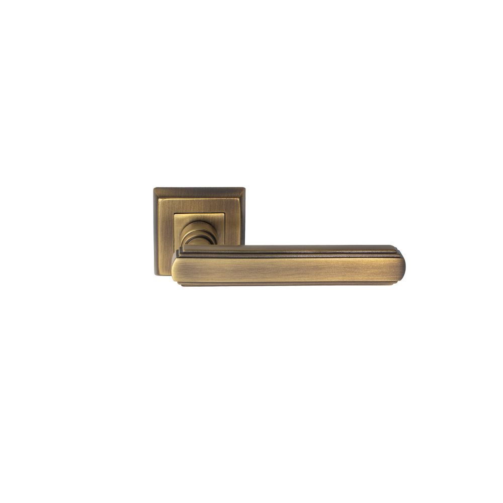 Vista D'oro Ark Square Rosette Door Handle - Hentell