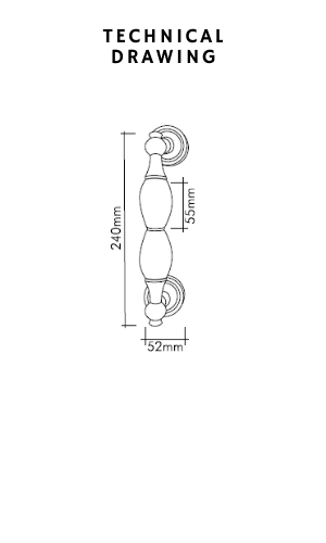 Vista D'oro Keb Pull Handle - Transparent Crystal - Hentell