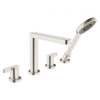 Edge 4-hole roman tub trim kit, brushed nickel