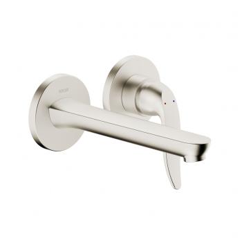 Style 2-hole in-wall for wash basin, brushed nickel