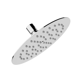 flat shower head, 8", chrome