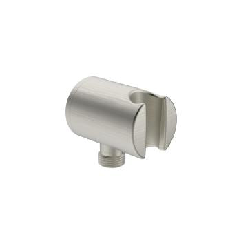 wall outlet with fixed hand shower holder, brushed nickel