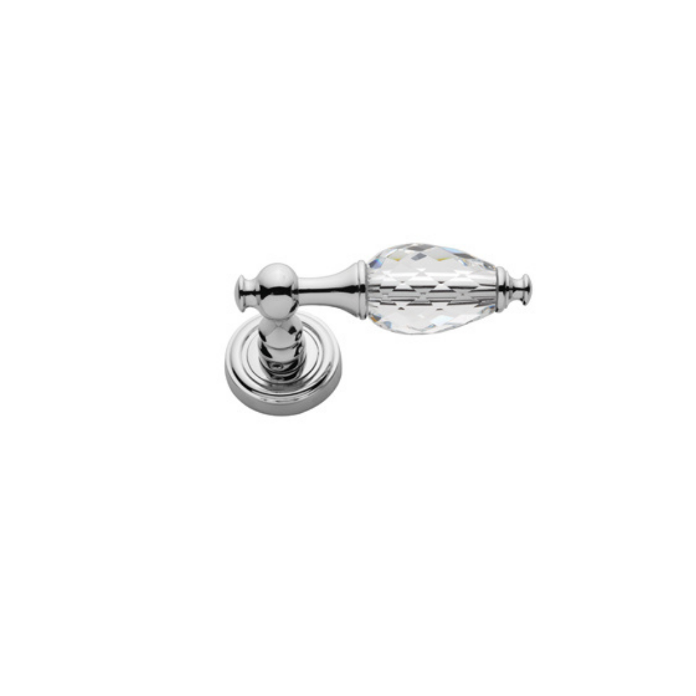 Vista D'oro Keb Rosette Door Handle Transparent Crystal - Hentell