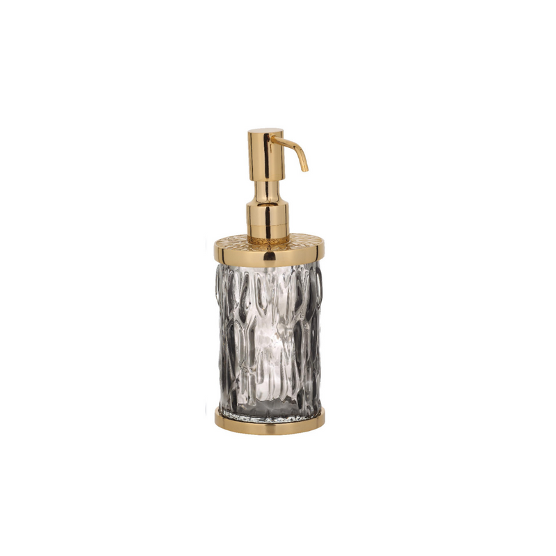 Vista D'oro Wee Black Glass Soap Dispenser - Patterned - Hentell